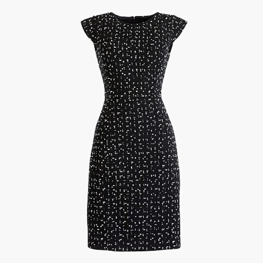J. Crew Tweed Cap Sleeve Sheath Dress